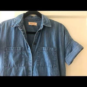 Madewell Courier dress with ragged hem